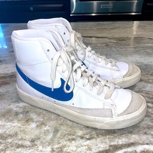 NIKE BLAZERS - women, size 8, blue check